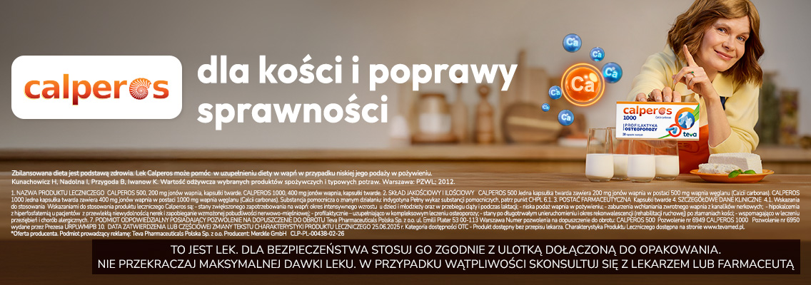 baner teva calperos - dla kości i poprawy sprawności