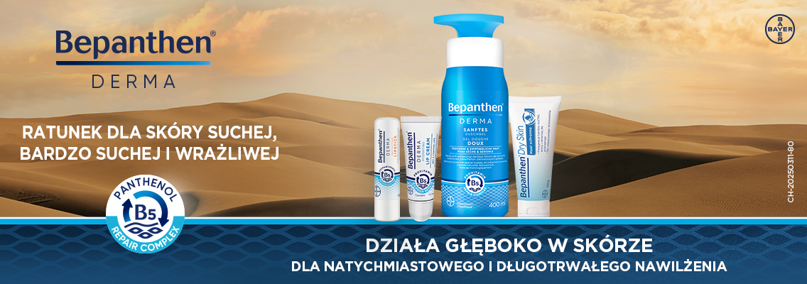 baner bayer bepanthen derma - ratunek dla skóry suchej, bardzo suchej i wrażliwej