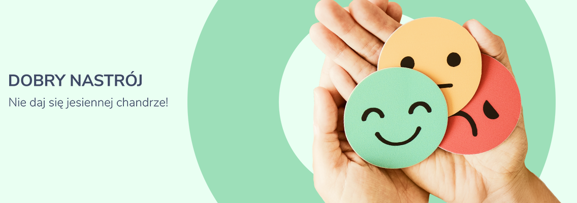 dobry nastój nie daj się jesiennej chandrze różne miny na dłoni