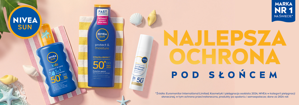 baner nivea - najlepsza ochrona pod słońcem