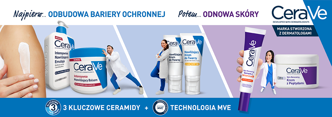 baner loreal cerave - najpierw odbudowa bariery ochronnej potem odnowa skóry