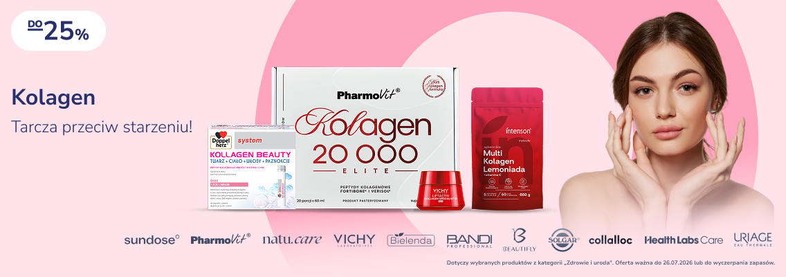 baner kolagen - tarcza przeciw starzeniu - kobieta z zadbaną cerą