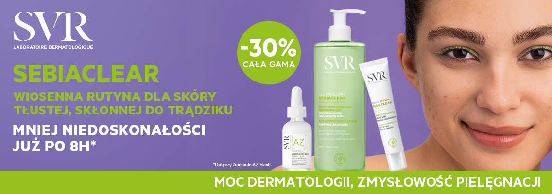 baner svr sebiaclear - wiosenna rutyna dla skóry tłustej, skłonnej do trądziku