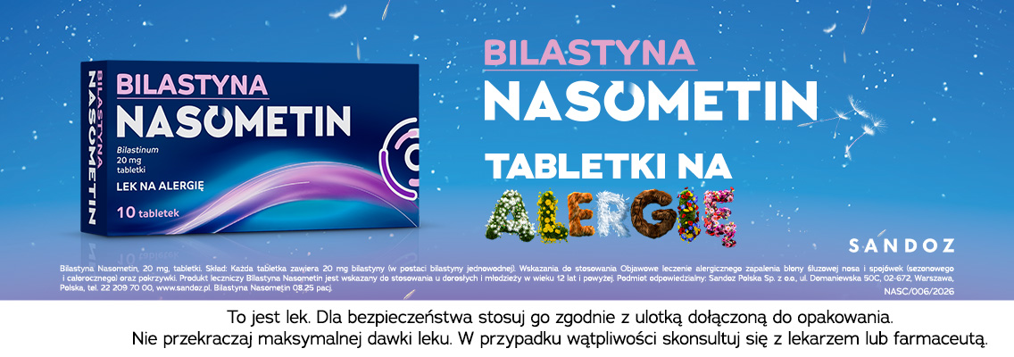 baner sandoz nasometin - tabletki na alergię