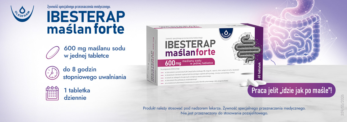 baner oleofarm ibesterap - praca jelit idzie jak po maśle