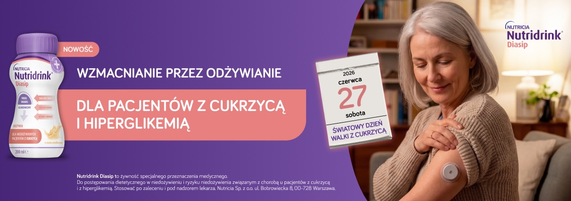 baner nutricia nutridrink diasip - wzmanianie przez odżywianie