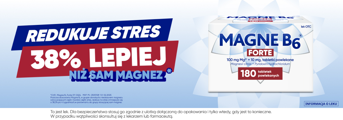 magne b6 redukuje stres lepiej niż sam magnez