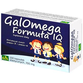 GAL Galomega Formuła IQ, 150 kapsułek elastycznych USZKODZONE OPAKOWANIE - zdjęcie produktu
