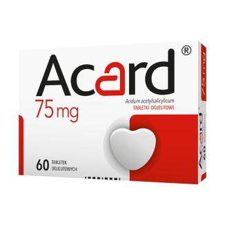 Acard 75 mg, 60 tabletek dojelitowych USZKODZONE OPAKOWANIE - zdjęcie produktu