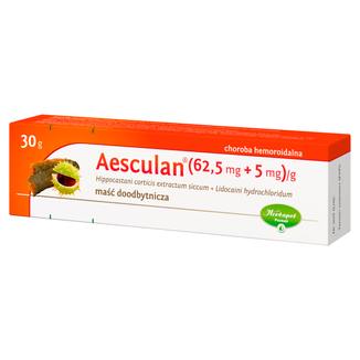 Aesculan (62,5 mg + 5mg)/g, maść doodbytnicza, 30 g - zdjęcie produktu