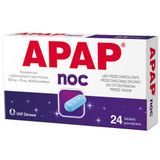 Apap Noc 500 mg + 25 mg, 24 tabletki powlekane - miniaturka zdjęcia produktu