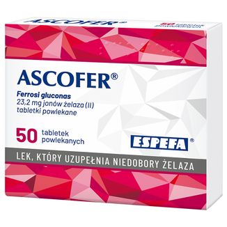 Ascofer 200 mg, 50 tabletek powlekanych USZKODZONE OPAKOWANIE - zdjęcie produktu