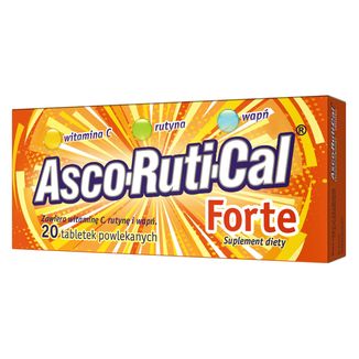 AscoRutiCal Forte, 20 tabletek powlekanych KRÓTKA DATA - zdjęcie produktu