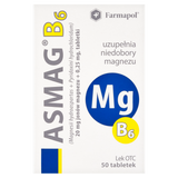 Asmag B6 20 mg + 0,25 mg, 50 tabletek - miniaturka zdjęcia produktu