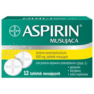 Aspirin Musująca 500 mg, 12 tabletek musujących USZKODZONE OPAKOWANIE - zdjęcie produktu