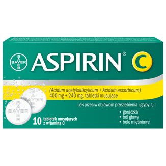 Aspirin C 400 mg + 240 mg, 10 tabletek musujących - zdjęcie produktu