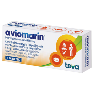 Aviomarin 50 mg, 5 tabletek - zdjęcie produktu