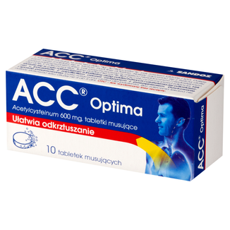 ACC Optima 600 mg, 10 tabletek musujących USZKODZONE OPAKOWANIE - zdjęcie produktu