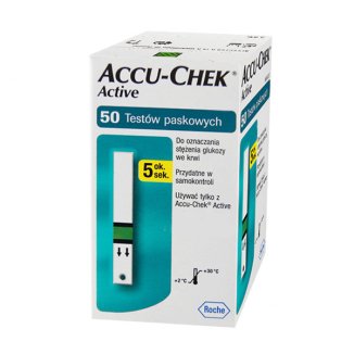 Accu-Chek Active, paski testowe do glukometru, 50 sztuk USZKODZONE OPAKOWANIE Accu-Chek Active, paski testowe do glukometru, 50 sztuk USZKODZONE OPAKOWANIE - zdjęcie produktu