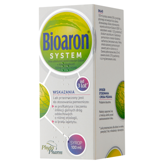Bioaron System (1920 mg + 51 mg)/ 5 ml, syrop dla dzieci od 3 lat i dorosłych, 100 ml - zdjęcie produktu