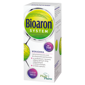 Bioaron System (1920 mg + 51 mg)/ 5 ml, syrop dla dzieci od 3 lat i dorosłych, 100 ml - zdjęcie produktu
