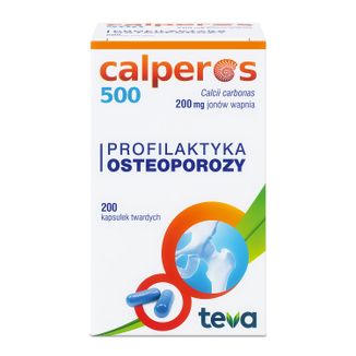Calperos 500 200 mg, 200 kapsułek twardych - zdjęcie produktu