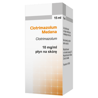 Clotrimazolum Medana, 10 mg/ ml, płyn na skórę, 15 ml - zdjęcie produktu