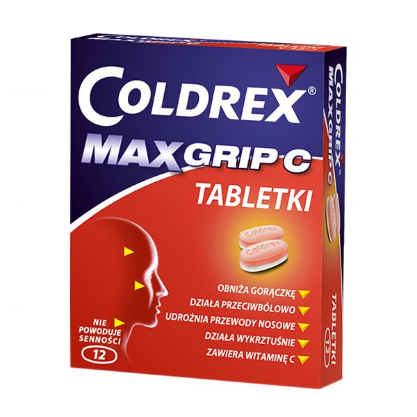 Coldrex MaxGrip C 500 Mg 25 Mg 5 Mg 20 Mg 30 Mg 12 Tabletek Cena Apteka Internetowa