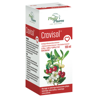 Cravisol (2,313 g + 1,601 g + 0,694 g )/5 ml, płyn doustny, 100 ml USZKODZONE OPAKOWANIE - zdjęcie produktu