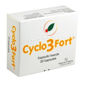 Cyclo 3 Fort 150 mg + 150 mg + 100 mg, 30 kapsułek USZKODZONE OPAKOWANIE - zdjęcie produktu