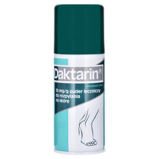 Daktarin 20 mg/ g, puder leczniczy do rozpylania na skórę, 100 g USZKODZONE OPAKOWANIE Daktarin 20 mg/ g, puder leczniczy do rozpylania na skórę, 100 g USZKODZONE OPAKOWANIE - zdjęcie produktu