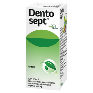 Dentosept 4,55 g/ 5 ml, koncentrat do sporządzania roztworu do stosowania w jamie ustnej, 100 ml USZKODZONE OPAKOWANIE - zdjęcie produktu