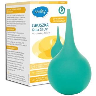 Sanity Katar Stop, gruszka dla dzieci powyżej 12 miesiąca, nr 9,  z miękkim końcem USZKODZONE OPAKOWANIE - zdjęcie produktu