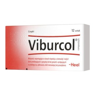 Heel Viburcol Compositum, czopki doodbytnicze, 12 sztuk USZKODZONE OPAKOWANIE - zdjęcie produktu