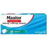 Maalox 400 mg + 400 mg, 20 tabletek - miniaturka zdjęcia produktu