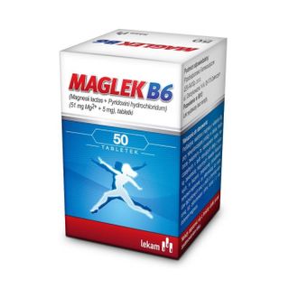 Maglek B6 51 mg + 5 mg, 50 tabletek - miniaturka  zdjęcia produktu