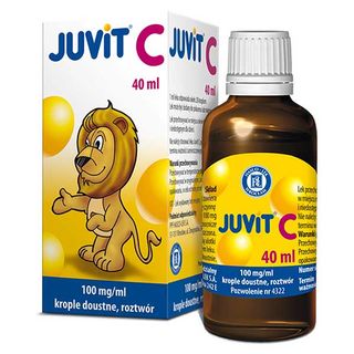 Juvit C 100 mg/ ml, krople doustne dla dzieci od 28 dnia życia, 40 ml - zdjęcie produktu