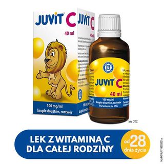 Juvit C 100 mg/ ml, krople doustne dla dzieci od 28 dnia życia, 40 ml - miniaturka 2 zdjęcia produktu