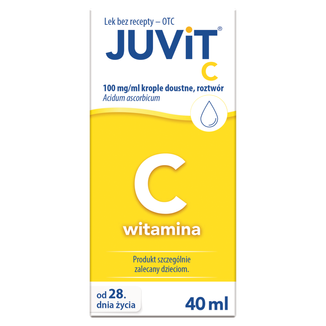 Juvit C 100 mg/ ml, krople doustne dla dzieci od 28 dnia życia, 40 ml - zdjęcie produktu