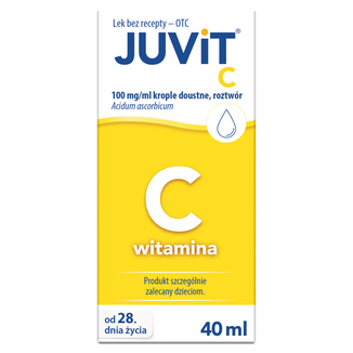 Juvit C 100 mg/ ml, krople doustne dla dzieci od 28 dnia życia, 40 ml - zdjęcie produktu