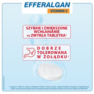 Efferalgan Vitamin C 330 mg + 200 mg, 20 tabletek musujących - 2 Efferalgan Vitamin C 330 mg + 200 mg, 20 tabletek musujących - 2 - zdjęcie produktu