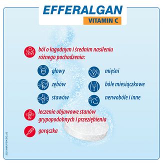 Efferalgan Vitamin C 330 mg + 200 mg, 20 tabletek musujących - 4 Efferalgan Vitamin C 330 mg + 200 mg, 20 tabletek musujących - 4 - zdjęcie produktu