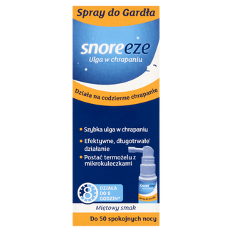 Snoreeze Ulga w chrapaniu, spray do gardła, 23,5 ml Snoreeze Ulga w chrapaniu, spray do gardła, 23,5 ml - zdjęcie produktu