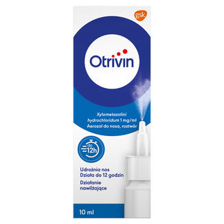 Otrivin 1 mg/ 1 ml, aerozol do nosa, 10 ml - zdjęcie produktu