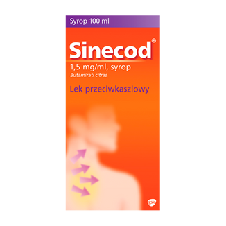 Sinecod 1,5 mg/ml, syrop, 100 ml USZKODZONE OPAKOWANIE - zdjęcie produktu