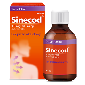 Sinecod 1,5 mg/ml, syrop, 100 ml USZKODZONE OPAKOWANIE - zdjęcie produktu