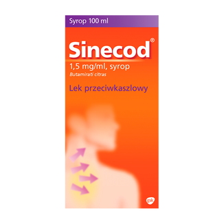 Sinecod 1,5 mg/ml, syrop, 100 ml - zdjęcie produktu