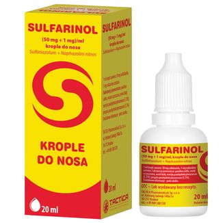 Sulfarinol (50 mg + 1 mg)/ ml, krople do nosa, 20 ml - zdjęcie produktu