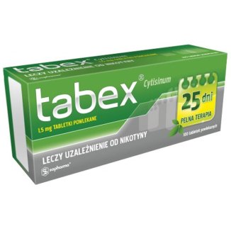 Tabex 1,5 mg, 100 tabletek KRÓTKA DATA - zdjęcie produktu