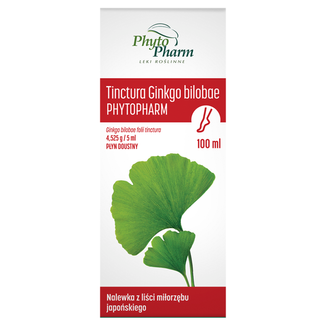 Tinctura Ginkgo Bilobae Phytopharm 4,525 g/ 5 ml, płyn doustny, 100 ml - zdjęcie produktu